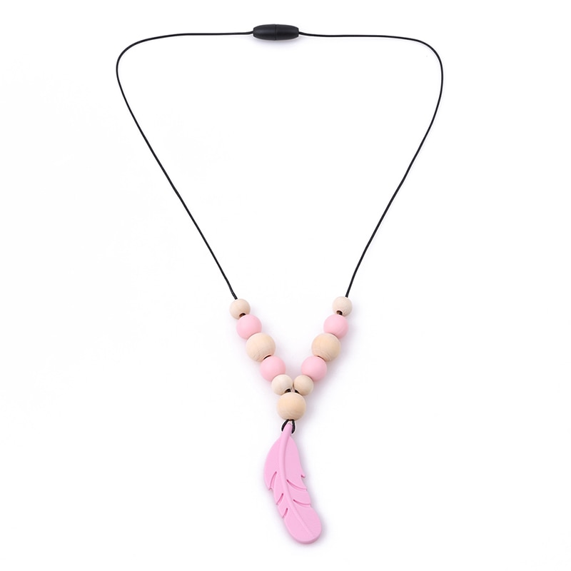 Baby Teething Necklace Food Grade Silicone Beads Long Chain Baby Goods Silicone Bead Nurse Gift For Baby Teether